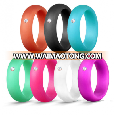 women silicone diamond ring band 5/7/10 packs size 4 to 10